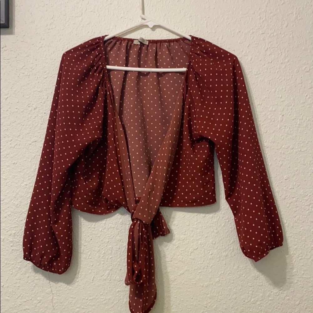 Half crop blouse